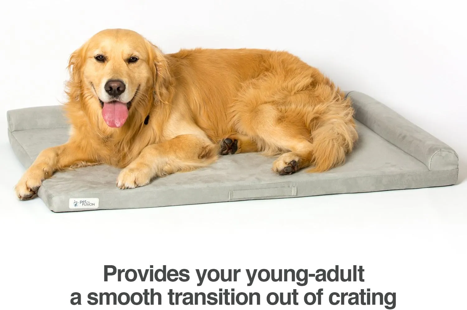 PetFusion PuppyChoice Dog Crate Bed 24 inch with Waterproof Solid Foam Liner & Removable Washable Cover (23 x 18). Comfortable Microsuede and Portable Handle