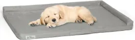 PetFusion PuppyChoice Dog Crate Bed 24 inch with Waterproof Solid Foam Liner & Removable Washable Cover (23 x 18). Comfortable Microsuede and Portable Handle