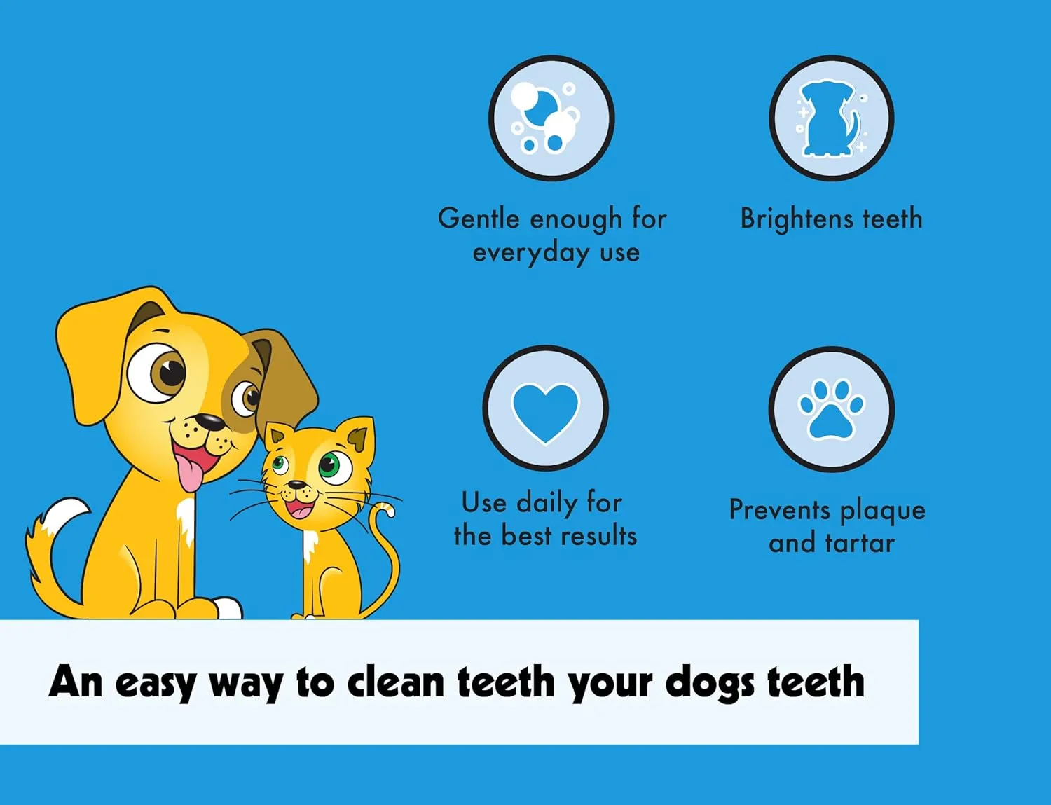 Petkin Plaque Remover Gel  Cleans Teeth and Gums, Removes Plaque and Tartar - Freshens Breath and Whitens Teeth with Baking Soda - Ideal for Daily Use, No Brushing or Rinsing - 4fl oz (2pk)