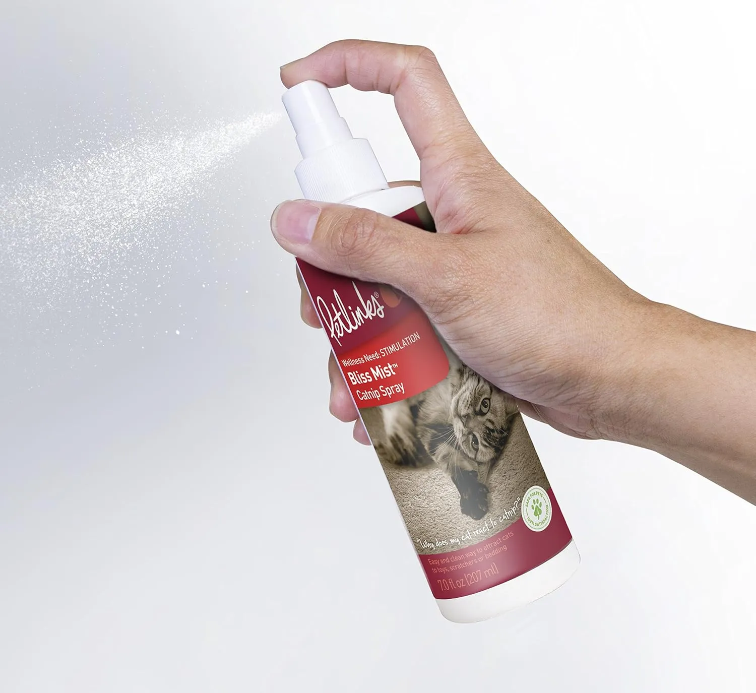 Petlinks Bliss Mist Catnip-Infused Spray for Cats & Kittens, Stimulant & Attractant, Easy to Use, Safe for Pets - 7.0 fl oz