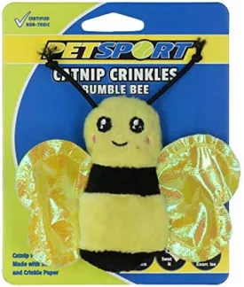 PetSport Catnip Crinkles, Bumble Bee, Medium Sized Cats