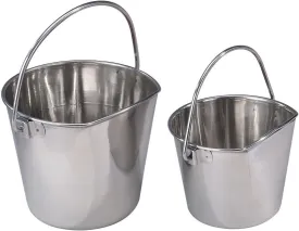 Pro Select Stainless Steel Pet Pail, 1-Quart Size  Heavy Duty Flat Sided Pail Great for Providing Water in Pet Kennels