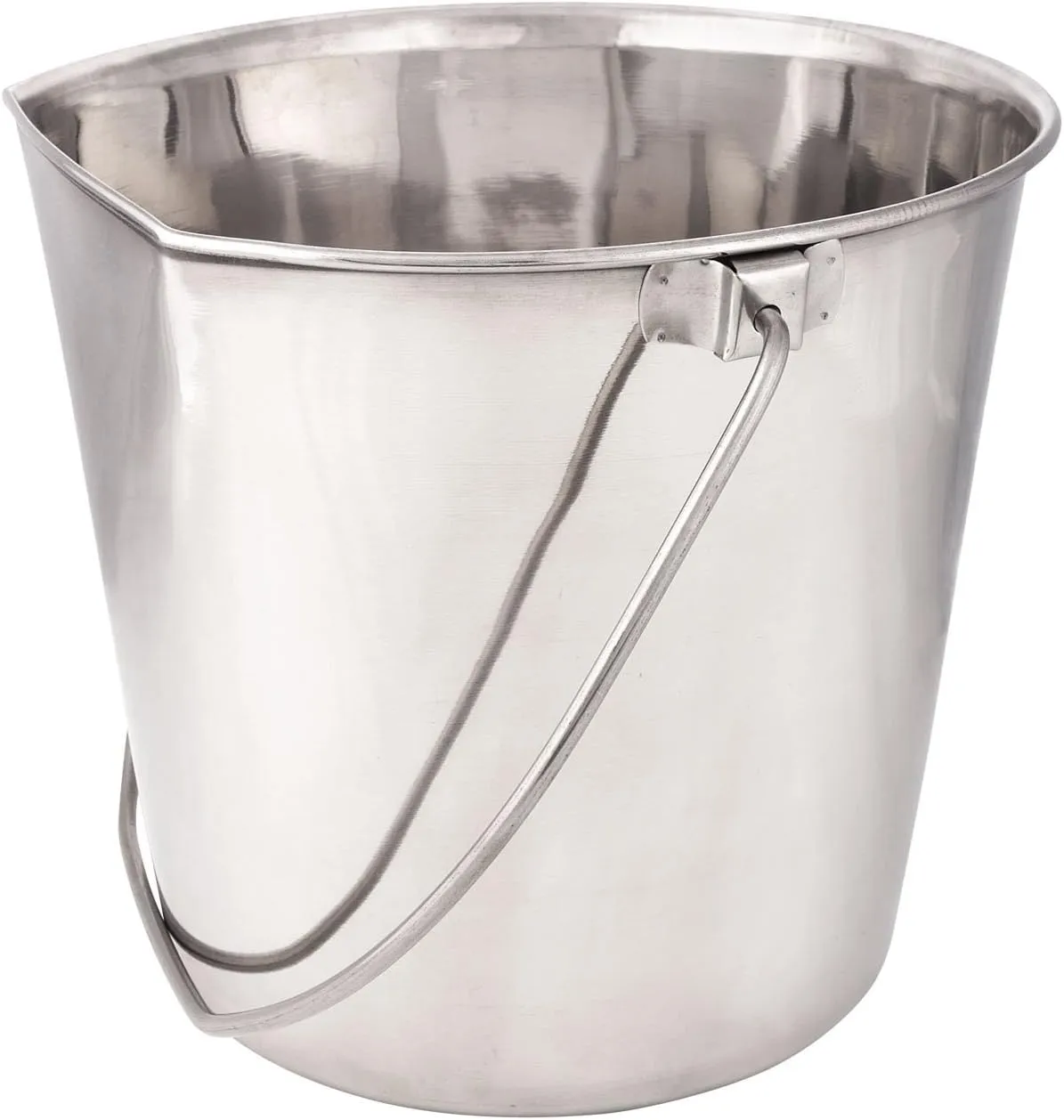 Pro Select Stainless Steel Pet Pail, 1-Quart Size  Heavy Duty Flat Sided Pail Great for Providing Water in Pet Kennels