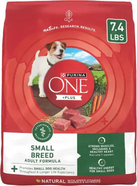 Purina ONE Plus Small Breed Lamb and Rice Formula Dry Dog Food - 7.4 lb. Bag