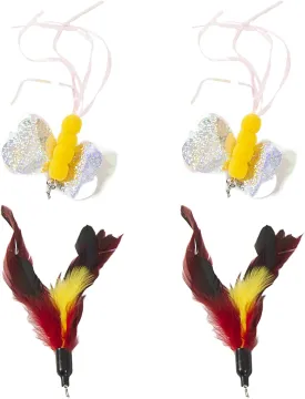 Replacement Butterflies & Feathers of Valonii Rechargeable Motion Activated Interactive Cat Toys for Indoor Cats,M02