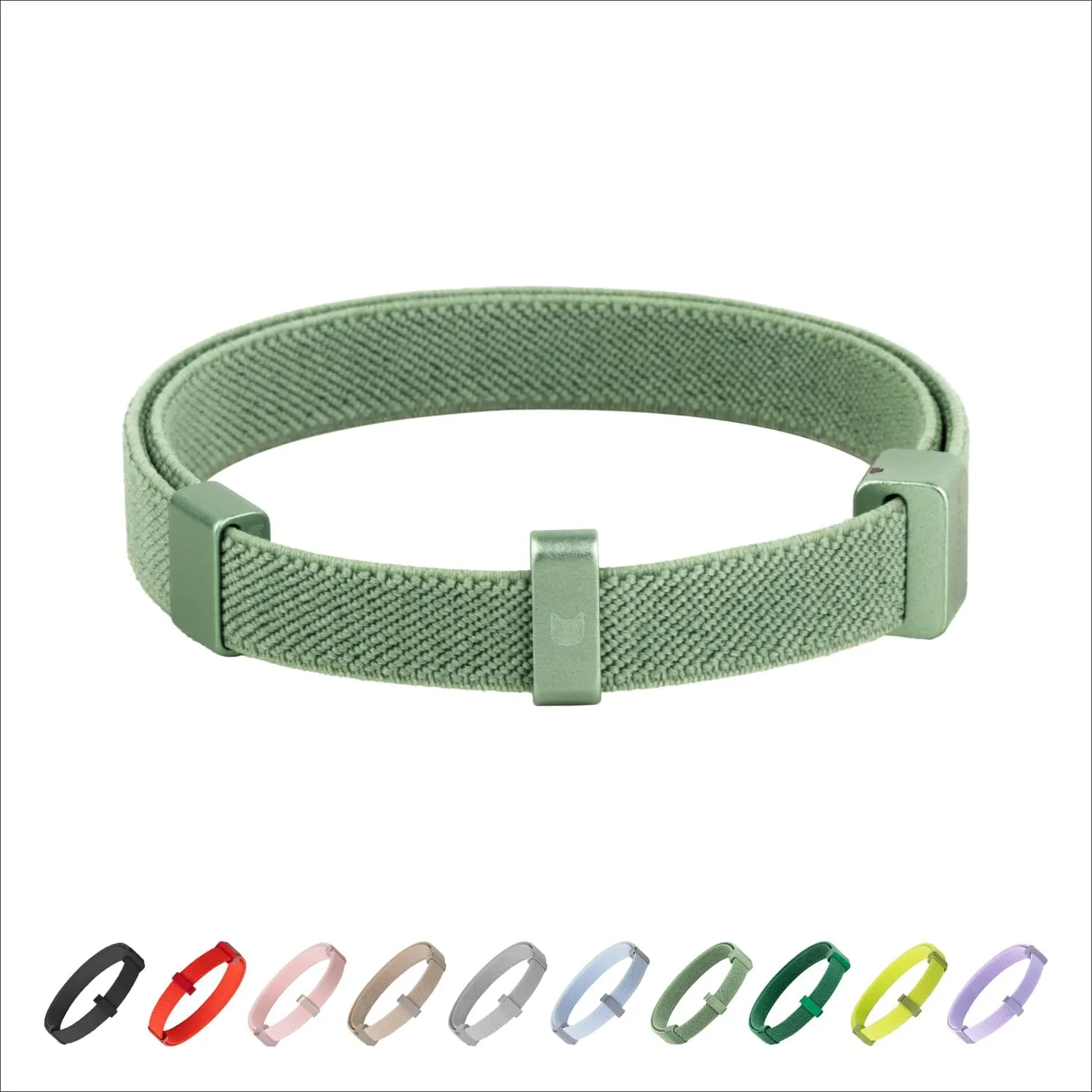 Safety Cat Collar Pro and Tag Set - U.S. IDA Gold Award, Elastic Release Cat Collar Charm Tag, Non Breakaway Cat Collar Adjustable with Charm for Kitten Small Large Cats (Olive, S)