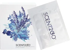 Scent2Go Toilet Fragrance Powder - Discreet Travel Size Packet - Leak Lock Design - Plant Based Formula - Lavender   Peppermint - 20 Single Use Packets