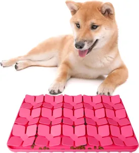 Snuffle Mat for Dogs,Premium Silicone Dog Food Mat 8x13Interactive Feed Game for Boredom,Encourages Natural Foraging Skills and Stress Relief for Medium Pets Smell Training Slow Feed Mat P