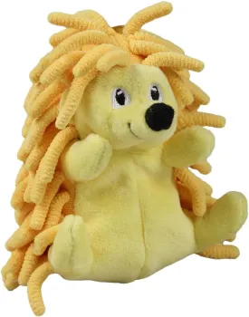 Snuggle Puppy Tender-Tuffs Tiny - Yellow Hedgehog Stuffed Plush Dog Toy with Squeaker - Small Breed Stuffed Cuddly Soft Toy