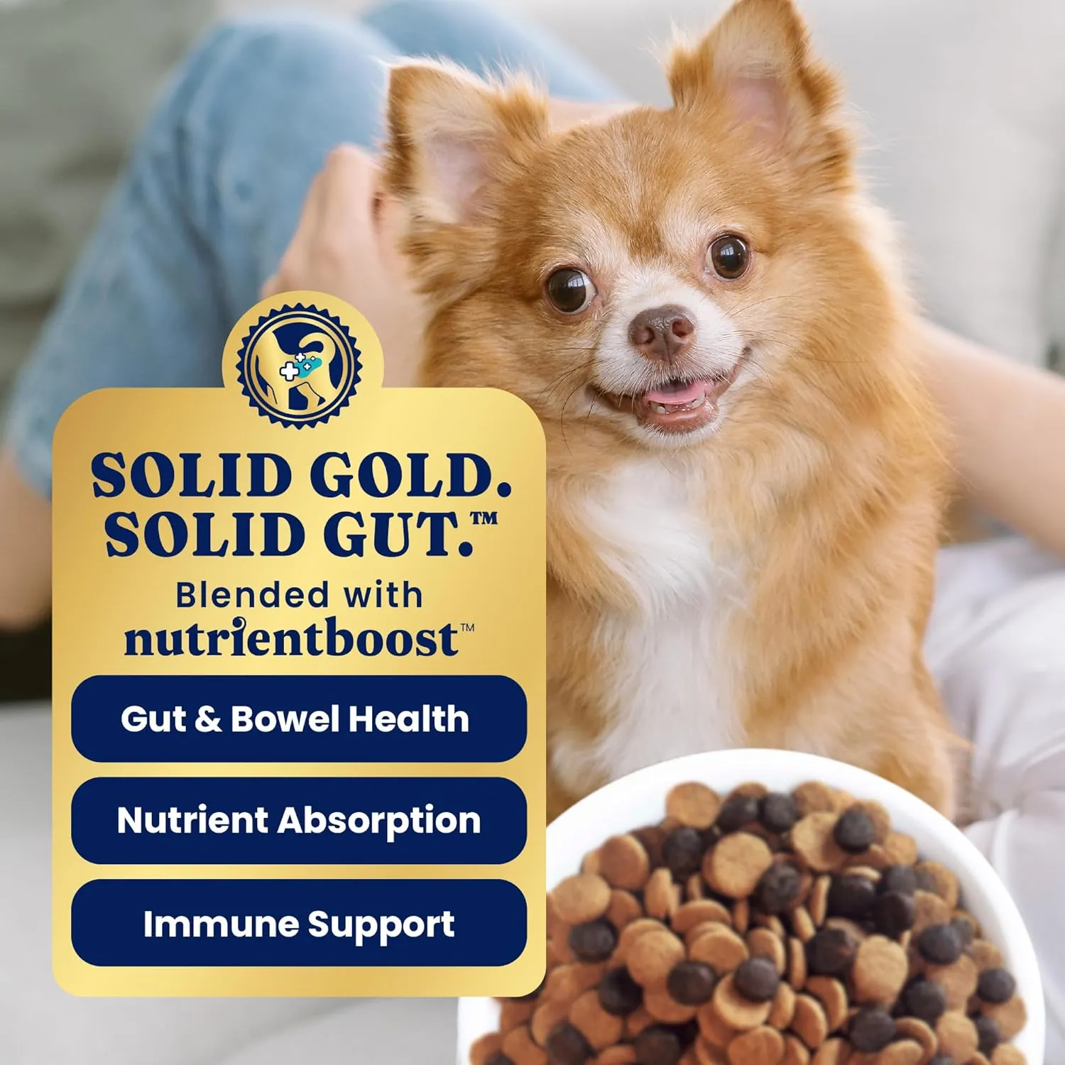 Solid Gold Toy & Small Breed Dog Food Dry Small Bites  Real Bison & Healthy Whole Grain Dogfood  Potato Free, High Fiber Healthy Dog Kibble w/Probiotics for Gut Health  NutrientBoost  3.75 lb