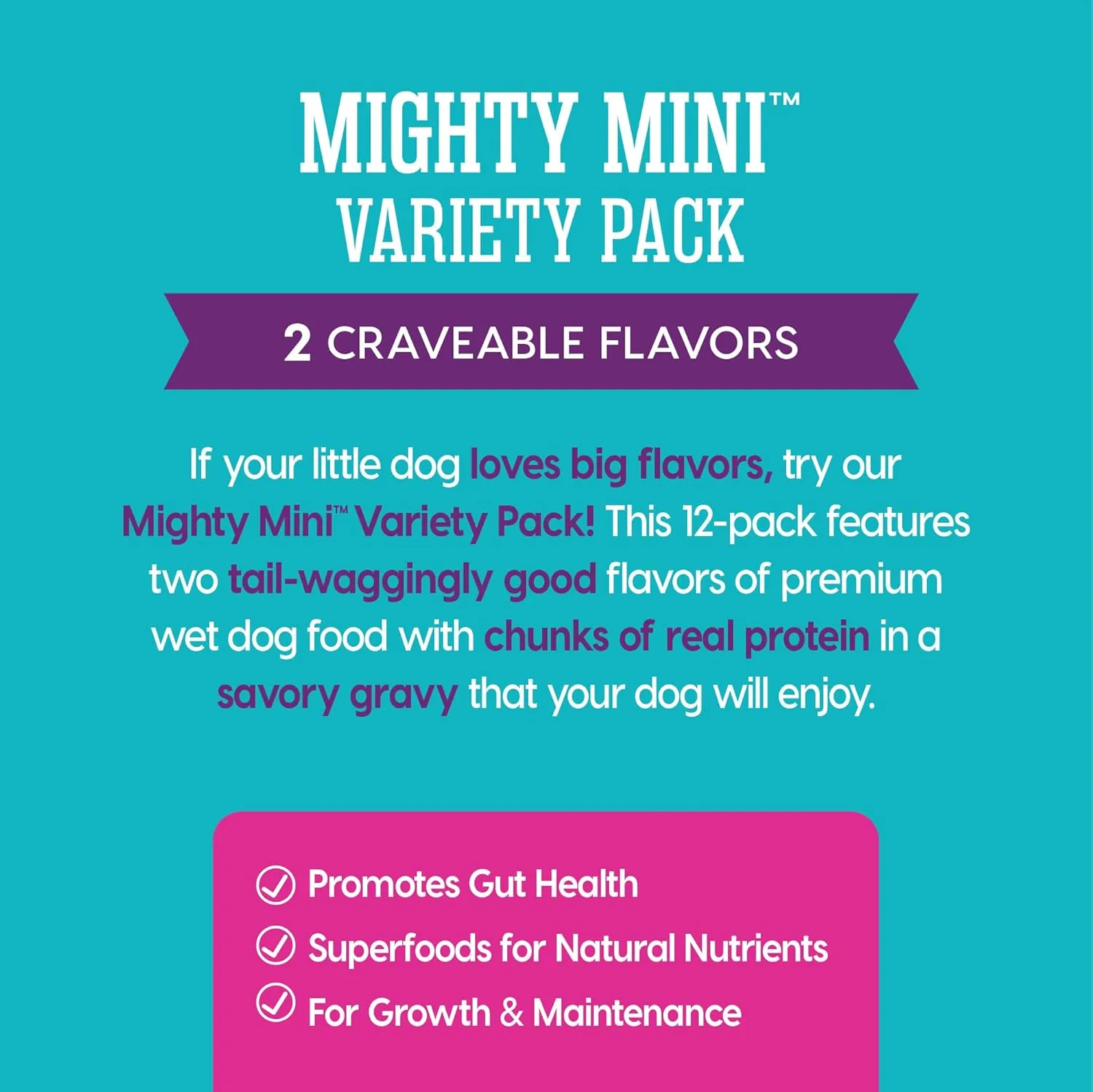 Solid Gold Wet Dog Food Variety Pack for Small Dogs - Mighty Mini Grain Free Wet Dog Food Made with Real Protein - for Puppies, Adult & Senior Small Breeds with Sensitive Stomachs - 12 Pack