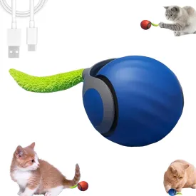 Speedy Tail 2.0 Interactive Cat Toys with Tail- Self-Moving Ball with Turbo Speed & Smart Sensor, Indoor Enrichment Toy for Bored Cats & Kittens (Blue)