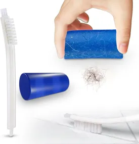 Tackzo Multi-Purpose, Reusable and Eco-Friendly Hand-Held Cleaner Roll with Versa Brush for Hard-to-Reach Areas in Your Home and Car - Removes Debris, Pet Hair, Crumbs and More