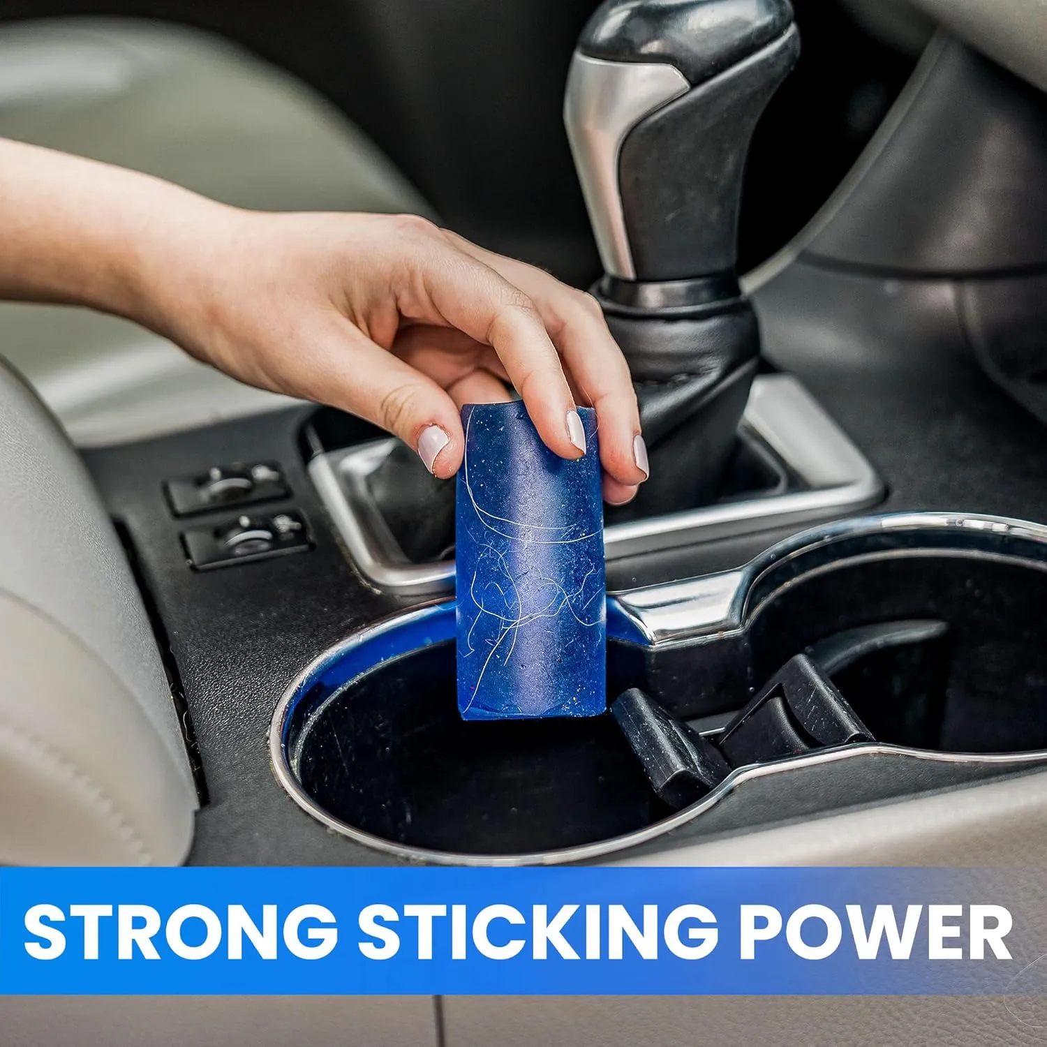 Tackzo Multi-Purpose, Reusable and Eco-Friendly Hand-Held Cleaner Roll with Versa Brush for Hard-to-Reach Areas in Your Home and Car - Removes Debris, Pet Hair, Crumbs and More