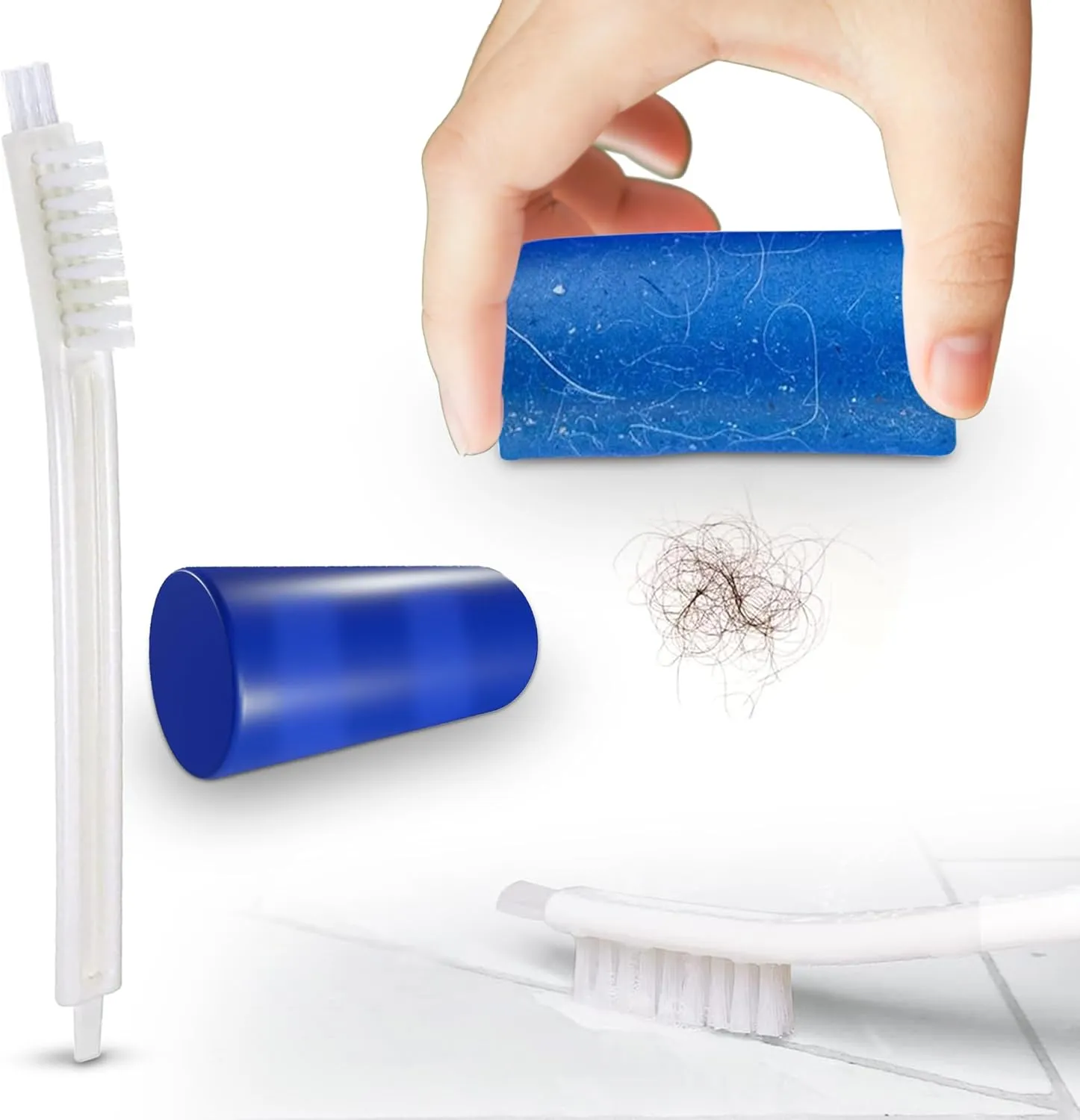Tackzo Multi-Purpose, Reusable and Eco-Friendly Hand-Held Cleaner Roll with Versa Brush for Hard-to-Reach Areas in Your Home and Car - Removes Debris, Pet Hair, Crumbs and More
