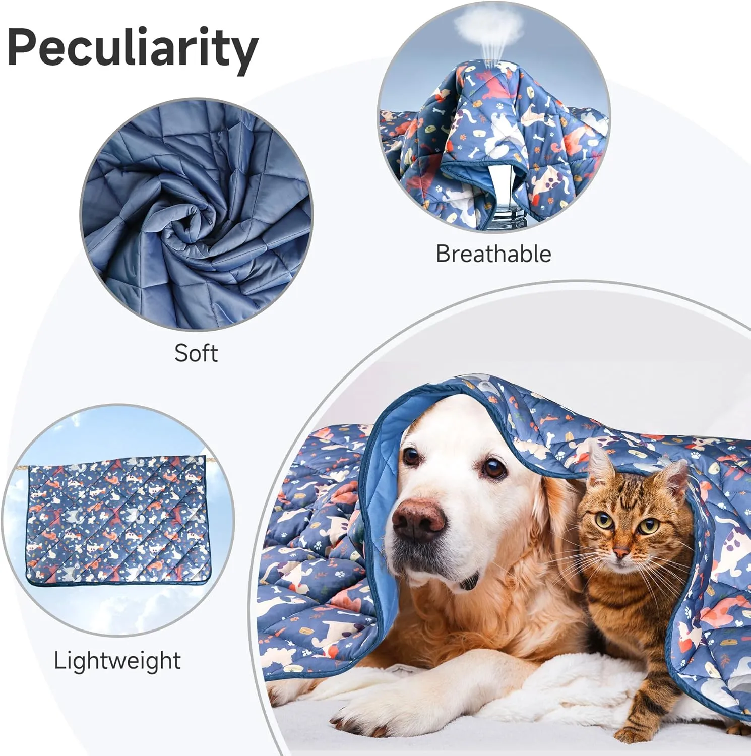wegreeco Dog Cooling Mat,Lightweight Cooling Blanket for Dogs and Cats,Cooling Pad for Dog Large,Pet Weighted Cooling Blanket for Dogs Cute Dog M