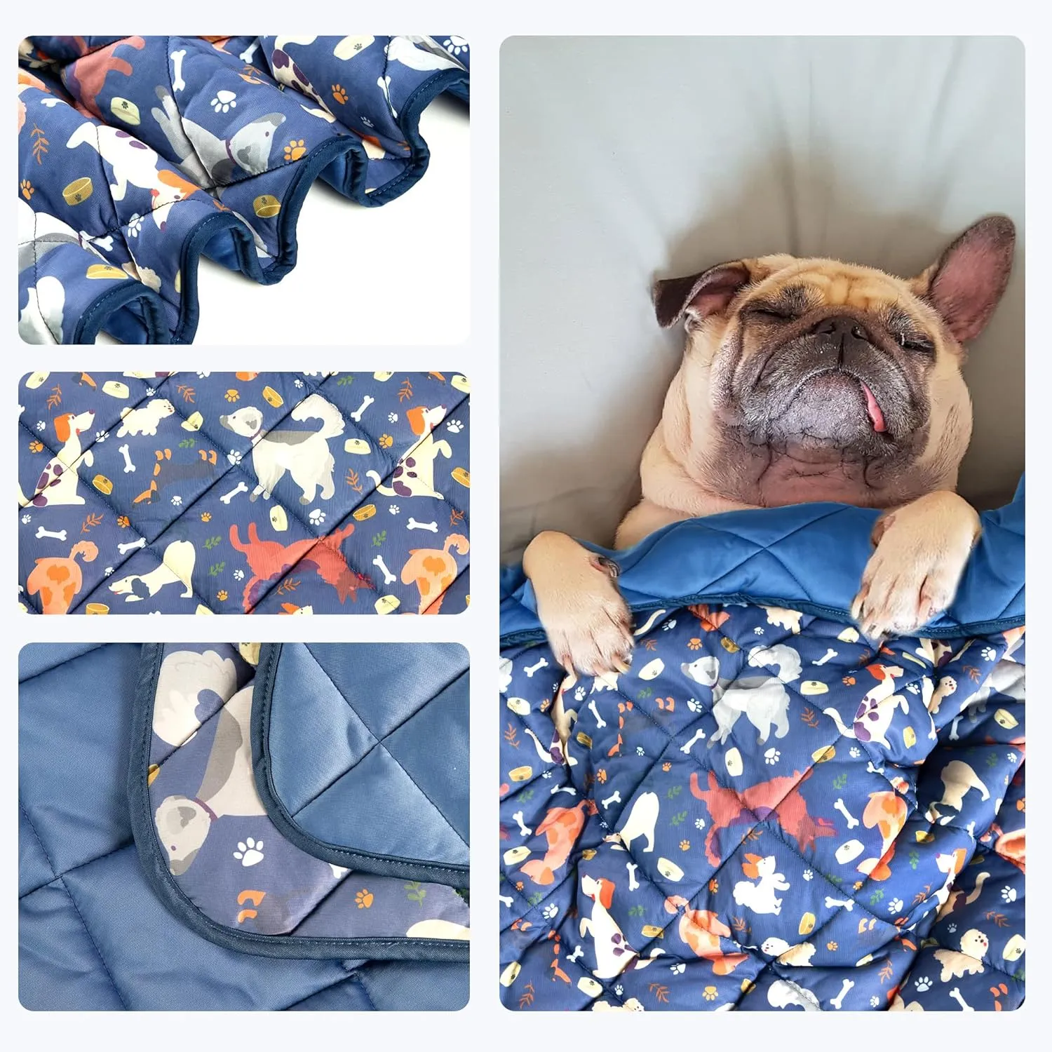 wegreeco Dog Cooling Mat,Lightweight Cooling Blanket for Dogs and Cats,Cooling Pad for Dog Large,Pet Weighted Cooling Blanket for Dogs Cute Dog M