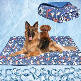 wegreeco Dog Cooling Mat,Lightweight Cooling Blanket for Dogs and Cats,Cooling Pad for Dog Large,Pet Weighted Cooling Blanket for Dogs Cute Dog M