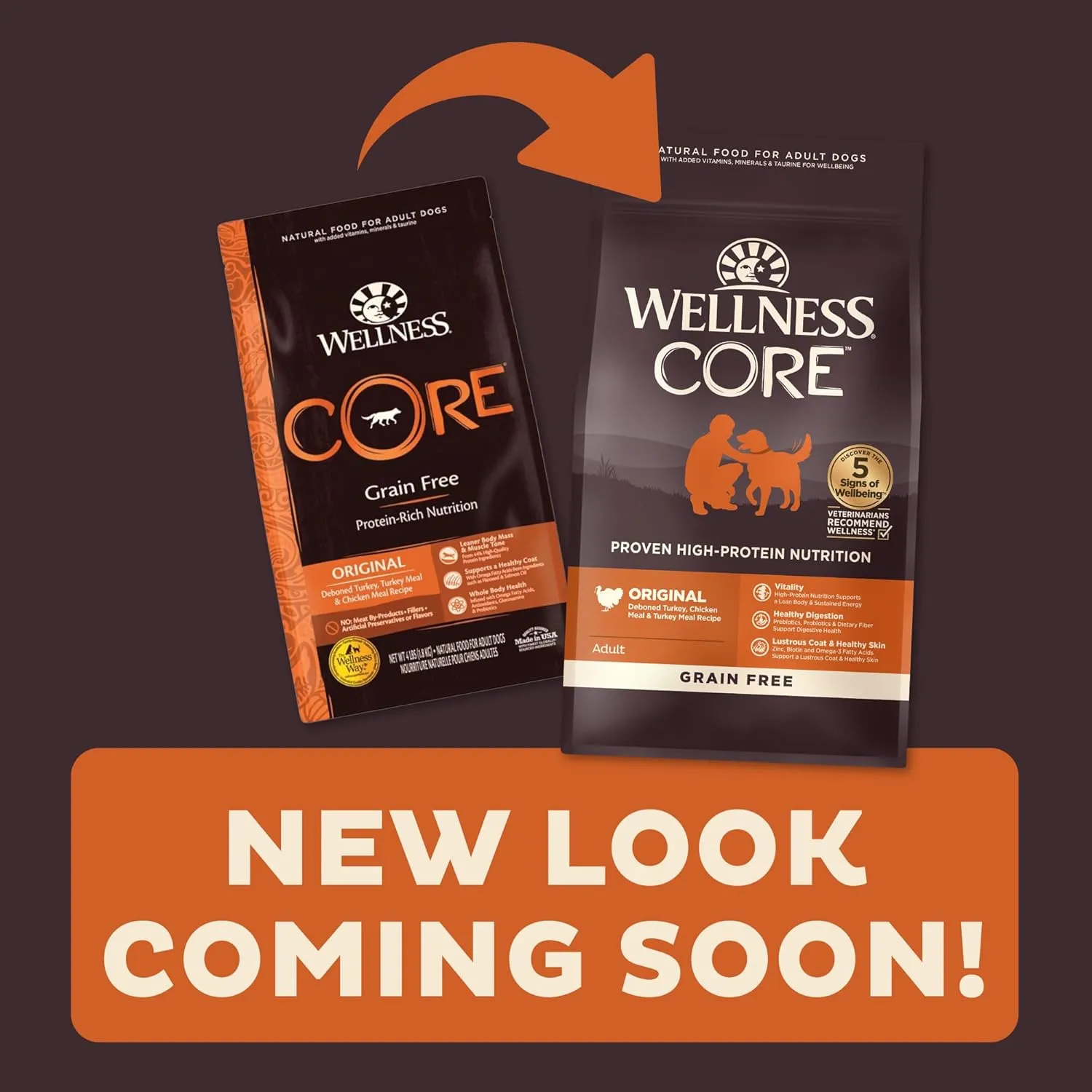 Wellness CORE Dry Dog Food, Grain-Free, High Protein, Natural, Original Turkey & Chicken Recipe, (26-Pound Bag)