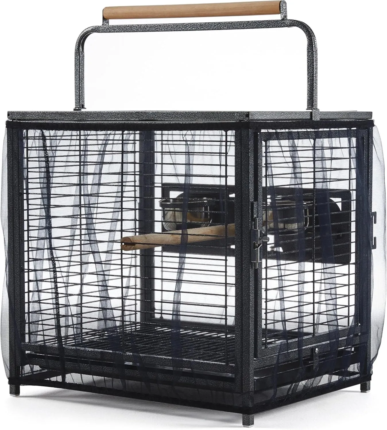 Yaheetech 25.5 inch Metal Bird Carrier Parakeet Travel Carrier w/Portable Handle and Seed Guard for Cockatiels Budgies Parrotlets Lovebirds